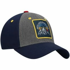 Outerstuff Youth Heathered Gray/Navy Team USA Snow Peak Patch Precurved Snapback Hat -Outerstuff shop unnamed file 5285