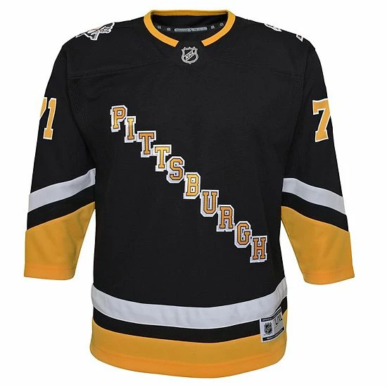 Outerstuff Youth Evgeni Malkin Black Pittsburgh Penguins 2021/22 Alternate Premier Player Jersey 5 Outerstuff Youth Evgeni Malkin Black Pittsburgh Penguins 2021/22 Alternate Premier Player Jersey - Image 3