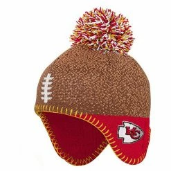 Outerstuff Newborn & Infant Brown Kansas City Chiefs Football Head Knit Hat