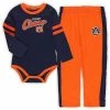 Outerstuff Infant Navy/Orange Auburn Tigers Little Kicker Long Sleeve Bodysuit And Sweatpants Set