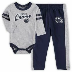 Outerstuff Newborn & Infant Heathered Gray/Navy Penn State Nittany Lions Little Kicker Long Sleeve Bodysuit & Sweatpants Set 7 Outerstuff Newborn & Infant Heathered Gray/Navy Penn State Nittany Lions Little Kicker Long Sleeve Bodysuit & Sweatpants Set -Outerstuff shop unnamed file 5350