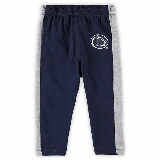Outerstuff Newborn & Infant Heathered Gray/Navy Penn State Nittany Lions Little Kicker Long Sleeve Bodysuit & Sweatpants Set 6 Outerstuff Newborn & Infant Heathered Gray/Navy Penn State Nittany Lions Little Kicker Long Sleeve Bodysuit & Sweatpants Set - Image 4