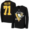 Outerstuff Youth Evgeni Malkin Black Pittsburgh Penguins Authentic Stack Long Sleeve Name & Number T-Shirt