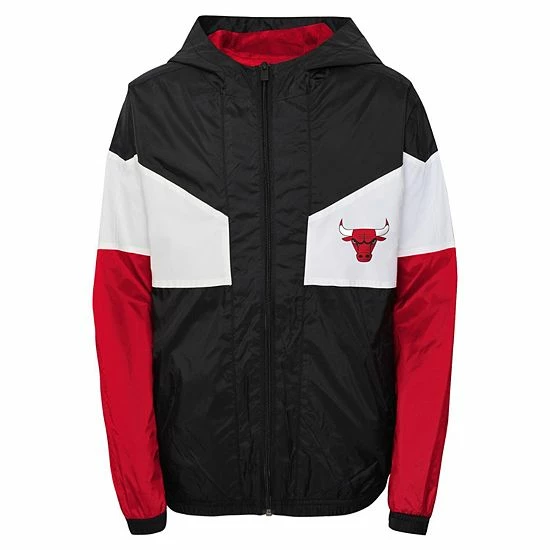 Outerstuff Youth Black Chicago Bulls Pick-Up Game Hoodie Full-Zip Jacket 5 Outerstuff Youth Black Chicago Bulls Pick-Up Game Hoodie Full-Zip Jacket - Image 3