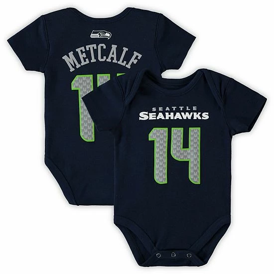 Outerstuff Newborn & Infant DK Metcalf College Navy Seattle Seahawks Mainliner Player Name & Number Bodysuit 3 Outerstuff Newborn & Infant DK Metcalf College Navy Seattle Seahawks Mainliner Player Name & Number Bodysuit
