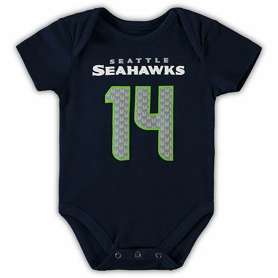 Outerstuff Newborn & Infant DK Metcalf College Navy Seattle Seahawks Mainliner Player Name & Number Bodysuit 4 Outerstuff Newborn & Infant DK Metcalf College Navy Seattle Seahawks Mainliner Player Name & Number Bodysuit - Image 2