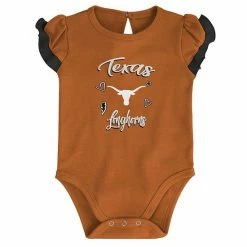 Outerstuff Girls Newborn & Infant Texas Orange/Black Texas Longhorns Too Much Love Two-Piece Bodysuit Set -Outerstuff shop unnamed file 5425