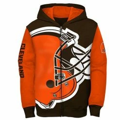 Outerstuff Youth Brown/Orange Cleveland Browns Poster Board Full-Zip Hoodie 8 Outerstuff Youth Brown/Orange Cleveland Browns Poster Board Full-Zip Hoodie -Outerstuff shop unnamed file 5429