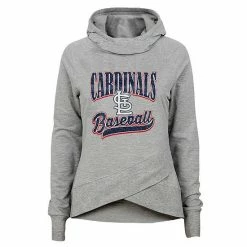 Outerstuff Girls Youth Heathered Gray St. Louis Cardinals America's Team Raglan Pullover Hoodie