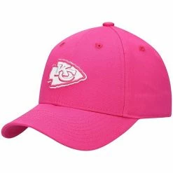 Outerstuff Girls Youth Pink Kansas City Chiefs Structured Adjustable Hat