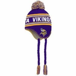 Outerstuff Youth Purple/Gold Minnesota Vikings Jacquard Tassel Knit Hat With Pom