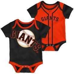 Outerstuff Infant Black/Orange San Francisco Giants Double 2-Pack Bodysuit Set
