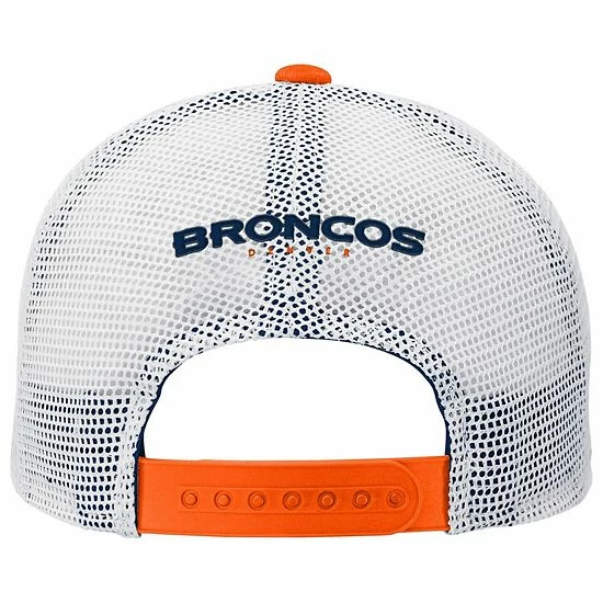 Outerstuff Youth Orange/White Denver Broncos On Trend Precurved A-Frame Trucker Snapback Hat 6 Outerstuff Youth Orange/White Denver Broncos On Trend Precurved A-Frame Trucker Snapback Hat - Image 4