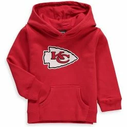Outerstuff Toddler Red Kansas City Chiefs Team Logo Pullover Hoodie