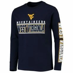 Outerstuff Youth Navy West Virginia Mountaineers Transition Two-Hit Long Sleeve T-Shirt -Outerstuff shop unnamed file 5521