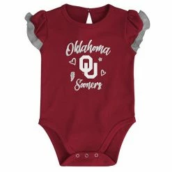 Outerstuff Girls Newborn & Infant Crimson/Heather Gray Oklahoma Sooners Too Much Love Two-Piece Bodysuit Set -Outerstuff shop unnamed file 5534