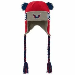Outerstuff Youth Red Washington Capitals Wordmark Ears Trooper Knit Hat