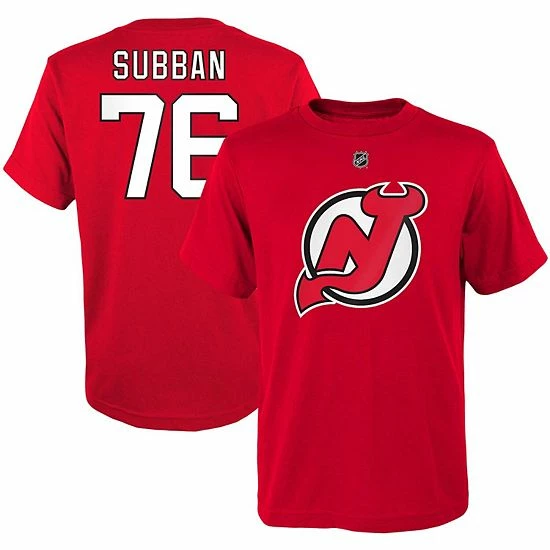 Outerstuff Youth P.K. Subban Red New Jersey Devils Player Name & Number T-Shirt 4 Outerstuff Youth P.K. Subban Red New Jersey Devils Player Name & Number T-Shirt - Image 2