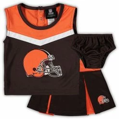 Outerstuff Toddler Brown/Orange Cleveland Browns Two-Piece Spirit Cheerleader Set With Bloomers
