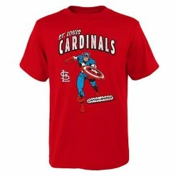 Outerstuff Youth Red St. Louis Cardinals Team Captain America Marvel T-Shirt
