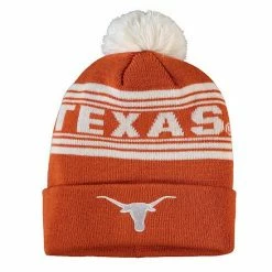 Outerstuff Youth Burnt Orange Texas Longhorns Logo Jacquard Cuffed Knit Hat With Pom