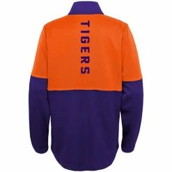 Outerstuff Youth Purple/Orange Clemson Tigers Quick Snap Spine Print Quarter-Zip Jacket -Outerstuff shop unnamed file 5573