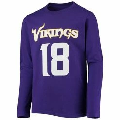 Outerstuff Youth Justin Jefferson Purple Minnesota Vikings Mainliner Player Name & Number Long Sleeve T-Shirt -Outerstuff shop unnamed file 56