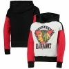 Outerstuff Girls Youth Heathered Gray/Black Chicago Blackhawks Let's Get Loud Pullover Hoodie