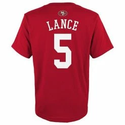 Outerstuff Youth Trey Lance Scarlet San Francisco 49ers Mainliner Name & Number T-Shirt -Outerstuff shop unnamed file 5627