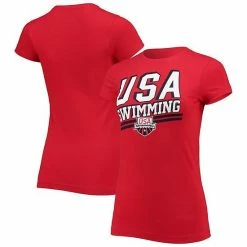 Outerstuff Women's Red Team USA Swimming Wordmark T-Shirt 7 Outerstuff Women's Red Team USA Swimming Wordmark T-Shirt -Outerstuff shop unnamed file 5636