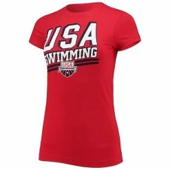 Outerstuff Women's Red Team USA Swimming Wordmark T-Shirt 8 Outerstuff Women's Red Team USA Swimming Wordmark T-Shirt -Outerstuff shop unnamed file 5637