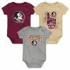 Outerstuff Infant Garnet/Gold/Heathered Gray Florida State Seminoles 3-Pack Game On Bodysuit Set -Outerstuff shop unnamed file 5677