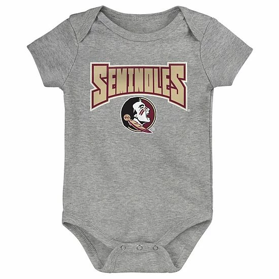Outerstuff Infant Garnet/Gold/Heathered Gray Florida State Seminoles 3-Pack Game On Bodysuit Set 7 Outerstuff Infant Garnet/Gold/Heathered Gray Florida State Seminoles 3-Pack Game On Bodysuit Set - Image 5