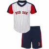 Outerstuff Preschool White/Navy Boston Red Sox The Lineup V-Neck & Shorts Set