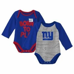 Outerstuff Newborn & Infant Royal/Heathered Gray New York Giants Born To Win Two-Pack Long Sleeve Bodysuit Set -Outerstuff shop unnamed file 5713