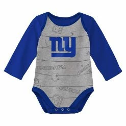 Outerstuff Newborn & Infant Royal/Heathered Gray New York Giants Born To Win Two-Pack Long Sleeve Bodysuit Set -Outerstuff shop unnamed file 5714