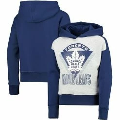 Outerstuff Girls Youth Heathered Gray/Blue Toronto Maple Leafs Let's Get Loud Pullover Hoodie