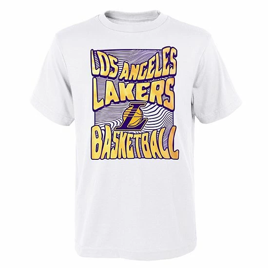 Outerstuff Youth White Los Angeles Lakers Del Mar T-Shirt 3 Outerstuff Youth White Los Angeles Lakers Del Mar T-Shirt