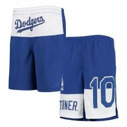 Outerstuff Youth Justin Turner Royal Los Angeles Dodgers Pandemonium Name & Number Shorts