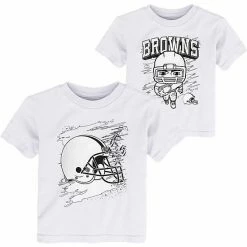 Outerstuff Toddler White Cleveland Browns Coloring Activity Two-Pack T-Shirt Set