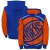 Outerstuff Youth Blue/Orange New York Knicks Poster Board Color Block Full-Zip Hoodie