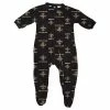 Outerstuff New Orleans Saints Infant Piped Raglan Full Zip Coverall - Black