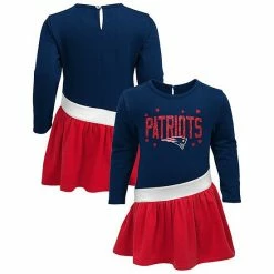 Outerstuff Girls Infant Navy/Red New England Patriots Heart To Heart Jersey Tri-Blend Dress
