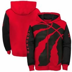Outerstuff Youth Red/Black Toronto Raptors Poster Board Color Block Full-Zip Hoodie