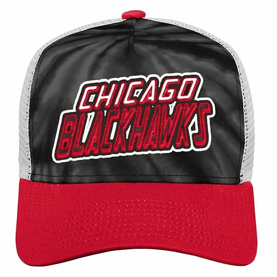 Outerstuff Youth Black/Red Chicago Blackhawks Team Tie-Dye Snapback Hat 5 Outerstuff Youth Black/Red Chicago Blackhawks Team Tie-Dye Snapback Hat - Image 3