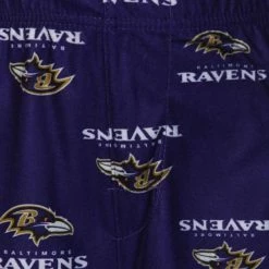 Outerstuff Baltimore Ravens Preschool Allover Logo Flannel Pajama Pants - Purple -Outerstuff shop unnamed file 5826
