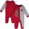 Outerstuff Infant Scarlet/Gray Nebraska Huskers Halftime Two-Tone Sleeper -Outerstuff shop unnamed file 5850