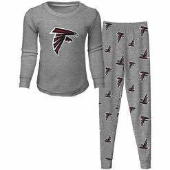 Outerstuff Youth Gray Atlanta Falcons Long Sleeve T-Shirt & Pants Sleep Set