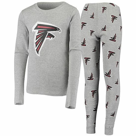 Outerstuff Youth Gray Atlanta Falcons Long Sleeve T-Shirt & Pants Sleep Set 4 Outerstuff Youth Gray Atlanta Falcons Long Sleeve T-Shirt & Pants Sleep Set - Image 2