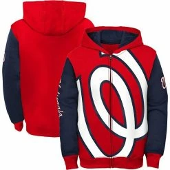 Outerstuff Youth Red Washington Nationals Poster Board Full-Zip Hoodie